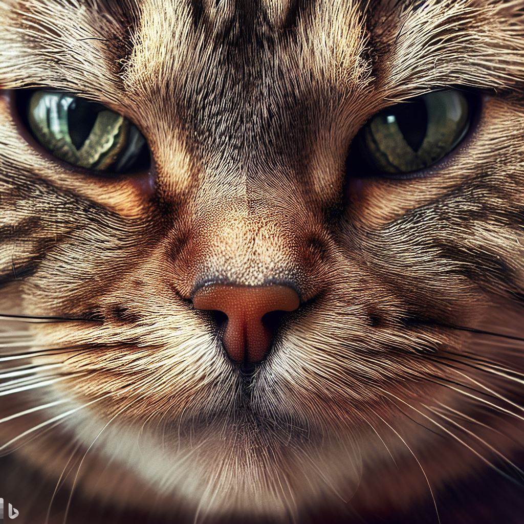 Amerikai csonkafarkú macska arca közelről, AI generált képen